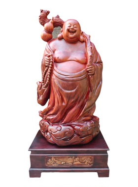 天然根艺根雕木雕花梨木弥勒笑佛装饰观赏家居办公乔迁送礼摆件