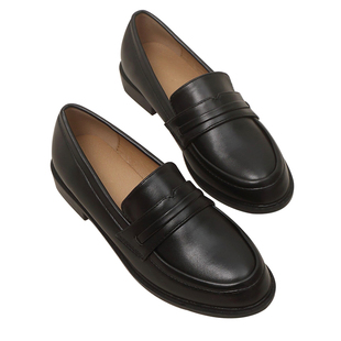 曾小邪法式英伦风2025巨好看小皮鞋女款配裙子大码小码单鞋乐福鞋