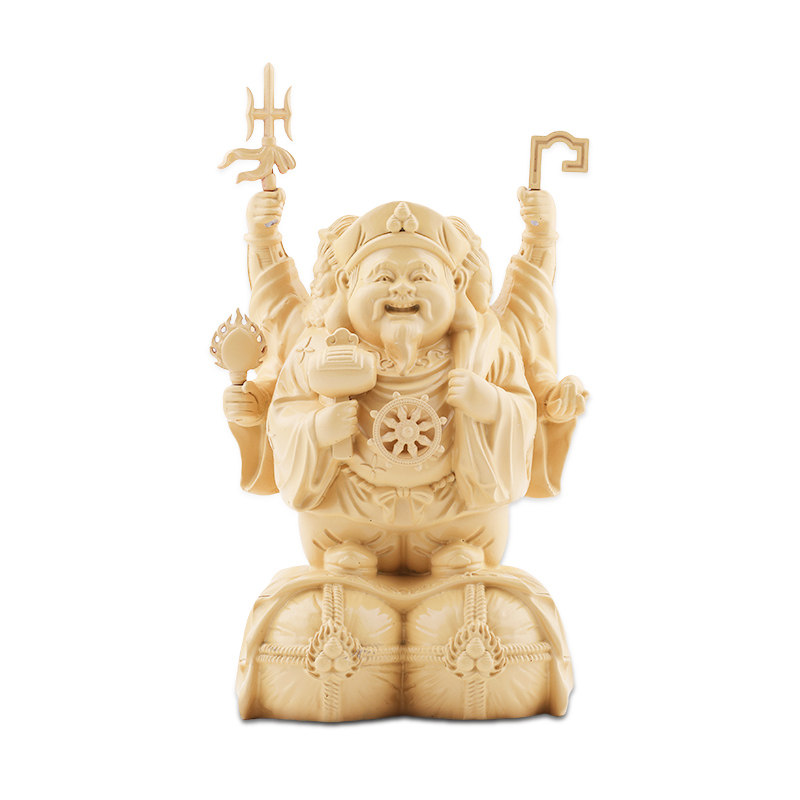 裕善缘三面大黑天财神摆件