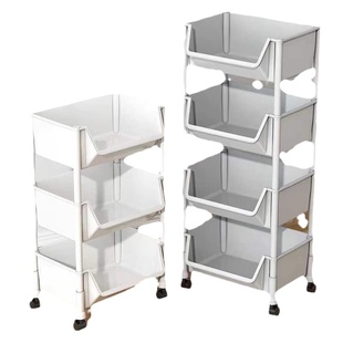 小推车置物架家用零食落地多层客厅收纳加厚书架移动厨房果蔬菜篮