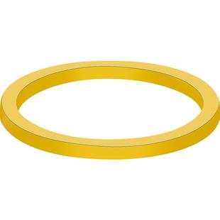 明牌珠宝足金实心筷子戒素圈黄金戒指AFM0234