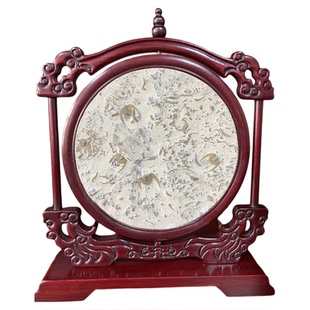 燕子石三叶虫化石多福石收藏办公室客厅书房家居摆件