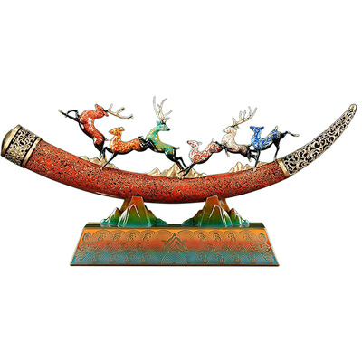 全铜象牙大摆件乔迁开业贺礼