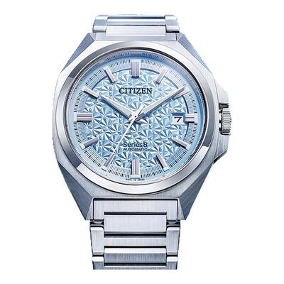 【新品】西铁城官旗Series 8系列机械防磁不锈钢冰蓝色男表NB6051
