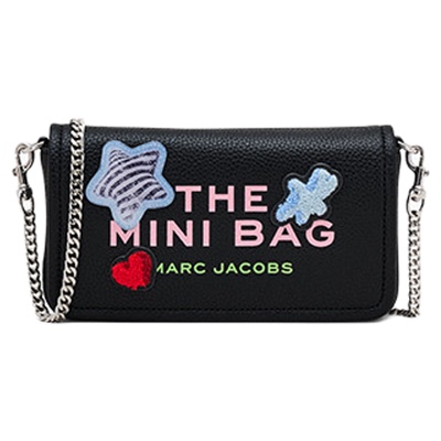 【新年特惠】MARC JACOBS/莫杰 牛皮贴纸风轻便链条包斜挎包