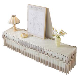 防滑电视柜桌布盖布绣花布艺长方形客厅茶几长条美甲桌布罩防尘巾