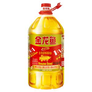 金龙鱼调和油4L 黄金比例食用油植物调和油4升家用烹饪炒菜植物油