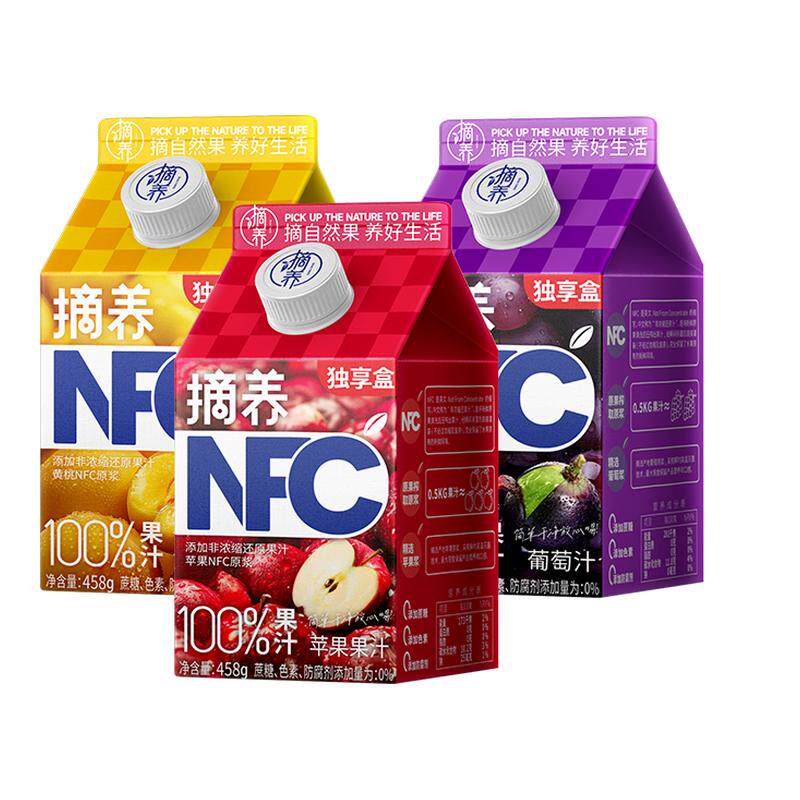 【效期品】摘养NFC纯果汁儿童饮料鲜榨芒果汁苹果汁葡萄礼盒饮品