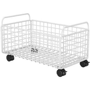 可移动脏衣篮洗漱台袜子收纳筐带轮小推车浴室柜下置物架洗衣篮子