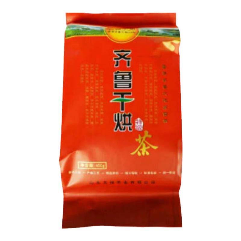 新茶山东特产齐鲁干烘炭焙黑铁盒莱芜老干烘黄茶礼盒260g共24小袋