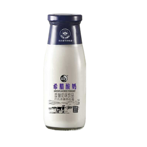 希腊风味酸奶原味酸奶味饮品玻璃瓶装整箱320ml*10益生菌早餐牛奶