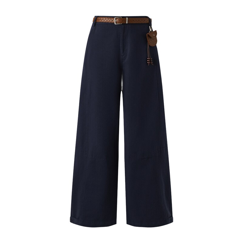 【100%棉】GOLDEN BEAR/金熊2026夏季新品女士时尚阔腿休闲裤