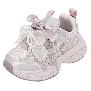 女童鞋子儿童运动鞋2026新款春秋季小女孩加绒公主轻便冬款老爹鞋