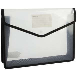 加厚透明文件袋a4横式立体按扣袋大容量学生试卷收纳袋放A3营业执照办公资料档案袋防水纽扣补习袋作业袋定制