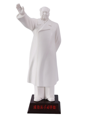 德化白瓷毛泽东挥手像收藏摆件