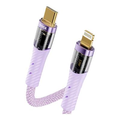 ROCK适用苹果14promax透明数据线