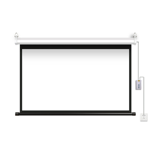 江南宏叶电动幕布72寸84寸100寸120寸150寸投影幕布家用遥控自动升降高清壁挂幕投影仪屏幕布