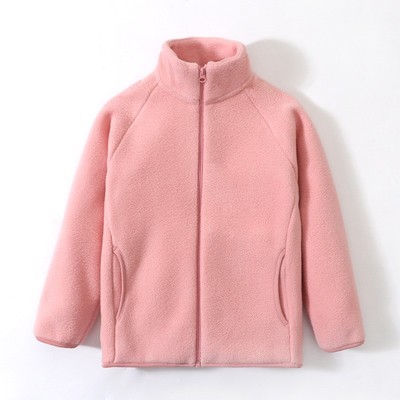 300g立领抓绒衣~儿童摇粒绒冲锋衣内胆女童校服薄绒外套卫衣秋装