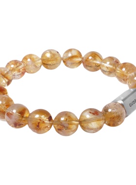 GUDESS原创天然黄阿赛水晶男款手串高级轻奢男士黄水晶招财手链