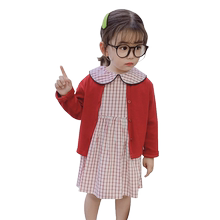 女童连衣裙2020春季外套新款针织衫1