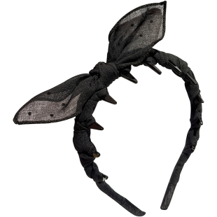 波点蝴蝶结发卡波浪带齿发箍女高颅顶防滑洗脸头箍2025新款发卡