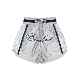 美国EVERLAST运动散打拳击裤男健身训练篮球泰拳缎面三分短裤女春