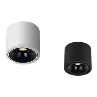 极简超薄明装射灯可调角度无主灯客厅家用背景墙吸顶防眩光小筒灯