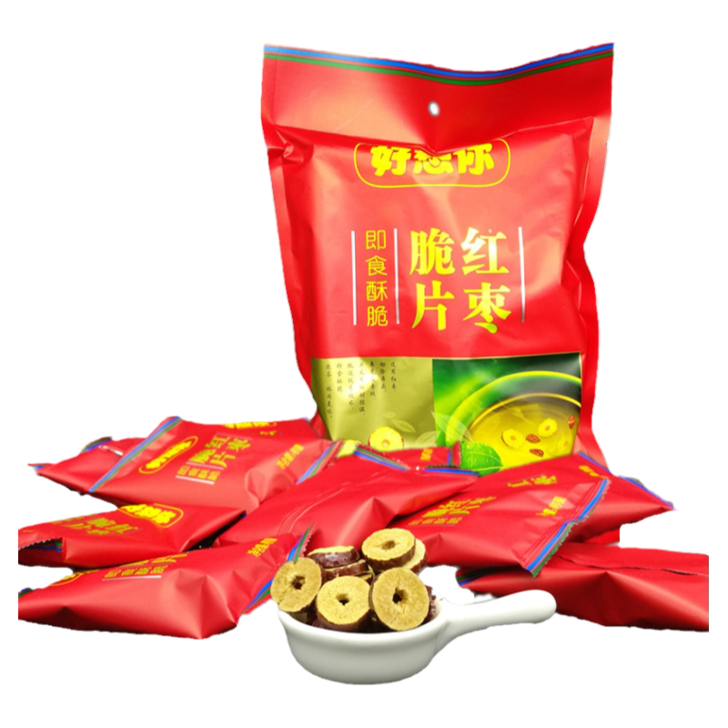 好想你红枣干200g酥脆免洗无核枣干即食枣子切片泡茶煮粥甜零食