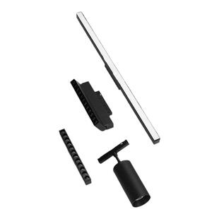 照不梵 磁吸轨道灯白色嵌入式防开裂封板暗装客暗装明装无主灯