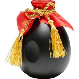 不包邮 半1斤装陶瓷小酒壶分酒器土陶空酒瓶家用黑酒坛子带盖酒具