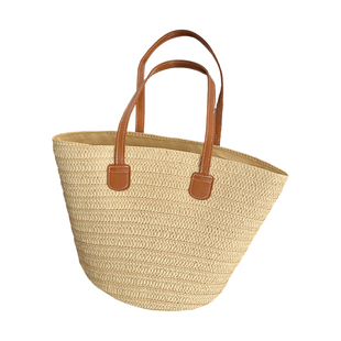 2025新款大容量草编包包女度假风海边沙滩草包海边单肩手提托特包