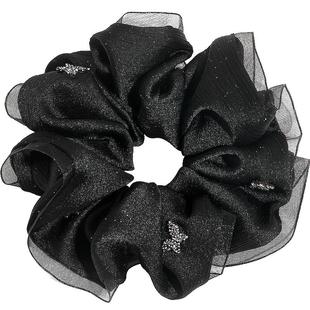 兰诺细闪蝴蝶网纱大肠发圈女2026新款高级感时尚扎头发丸子头发饰