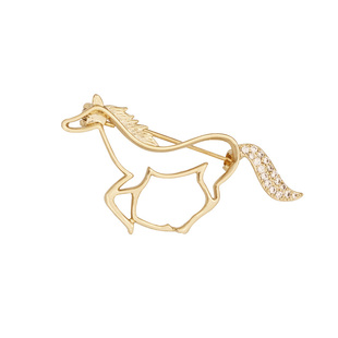 【光的来意】镂空骏马胸针个性时尚别针简约设计感小众胸花女配饰