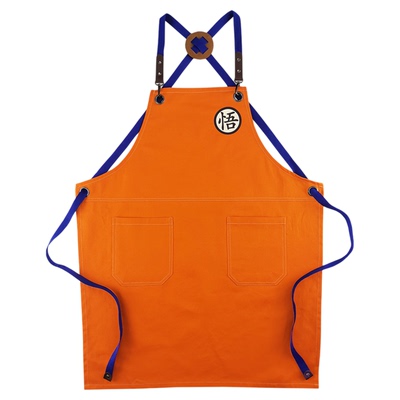 悟纯棉帆布PU防水厨房围裙专用