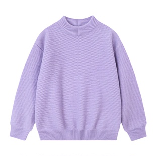 EBAER冬季儿童毛衣2025新款男童女童百搭针织衫童装打底套头上衣