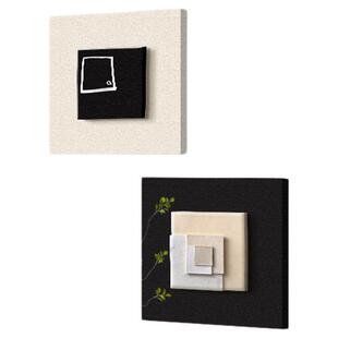 黑白抽象入户玄关装饰画简约现代立体砂岩壁画高级感走廊过道挂画