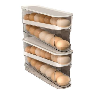 鸡蛋滚动收纳盒放鸡蛋神器冰箱放鸡蛋盒塑料鸡蛋托鸡蛋保鲜带盖盒