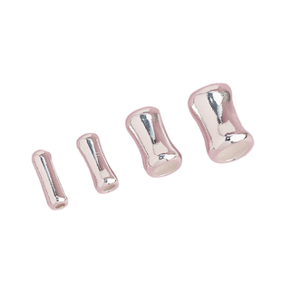 S925纯银竹节管短管隔珠节节高骨头散珠DIY编织手链项链银管配件