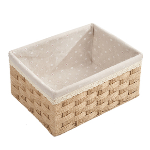 杂物收纳篮衣服收纳箱零食玩具书本收纳筐藤编收纳盒收纳框整理盒