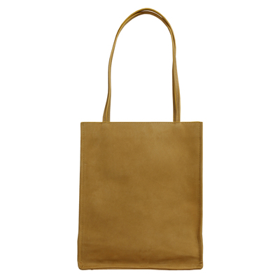 EZRO头层牛皮手提单肩腋下托特包