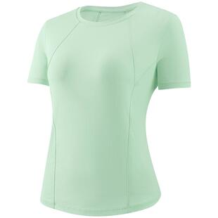 361运动上衣短袖t恤羽毛球健身服绿色跑步运动服瑜伽服女2026新款