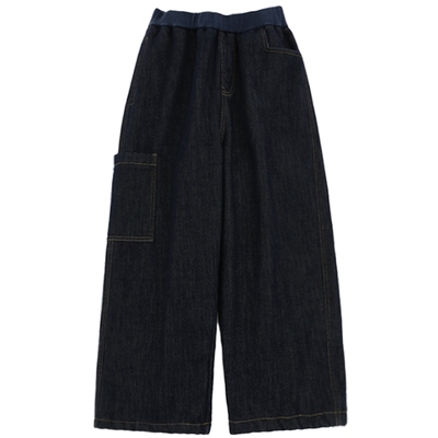 oddtails男童加绒牛仔裤冬季保暖裤子2025新款儿童亲肤柔软直筒裤