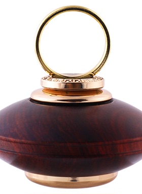 檀木手持转转轮藏式家居摆饰