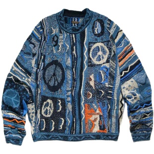 秋冬日系 Kapital反战针织衫宽松套头圆领毛衣平田和宏情侣款复古