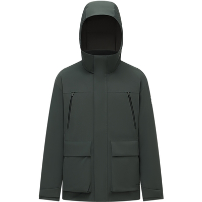 波司登新款鹅绒服男连帽商务防风