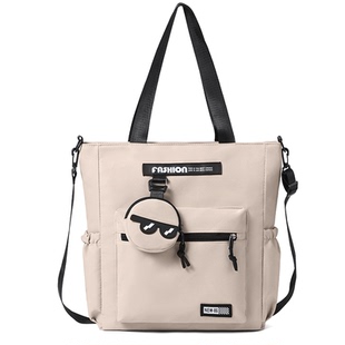 斜挎包女大容量通勤单肩包托特包初中高中学生上课补习手提袋男潮