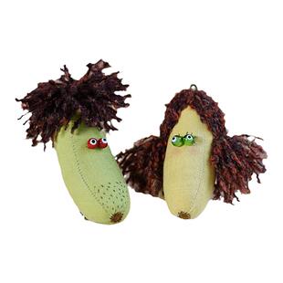 原创手工刺绣香蕉香包DIY材料包挂件车载随身钥匙扣送礼家居焦虑