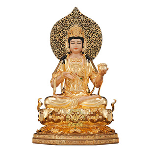 纯铜鎏金坚牢地神像大地母神地天财宝护法神财富功德神家用摆件