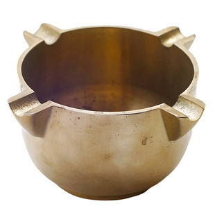 年轮公园ZORING PARK宅造店 复古黄铜浇铸手制打磨毛胚创意烟灰缸