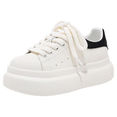 达芙妮正品厚底增高小白鞋女秋款